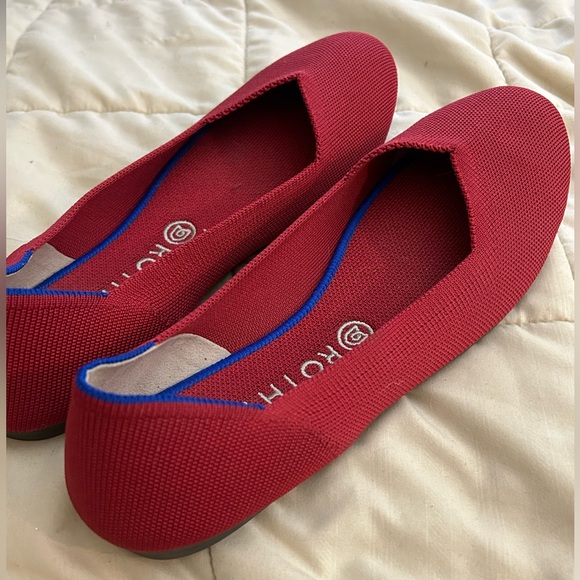 Rothy’s The Flat Bright Red worn once inside only - Picture 5 of 12